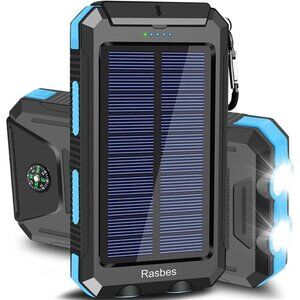 Solar Charger, 20000mAh Portable Solar Power Bank IPX5 Waterproof